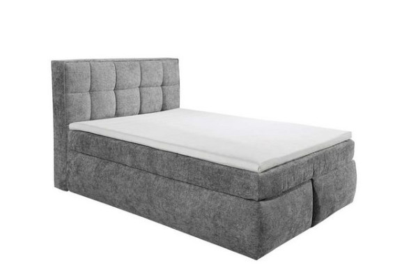 ED EXCITING DESIGN Boxspringliege (140 x 200 cm, Michigan), Grau
